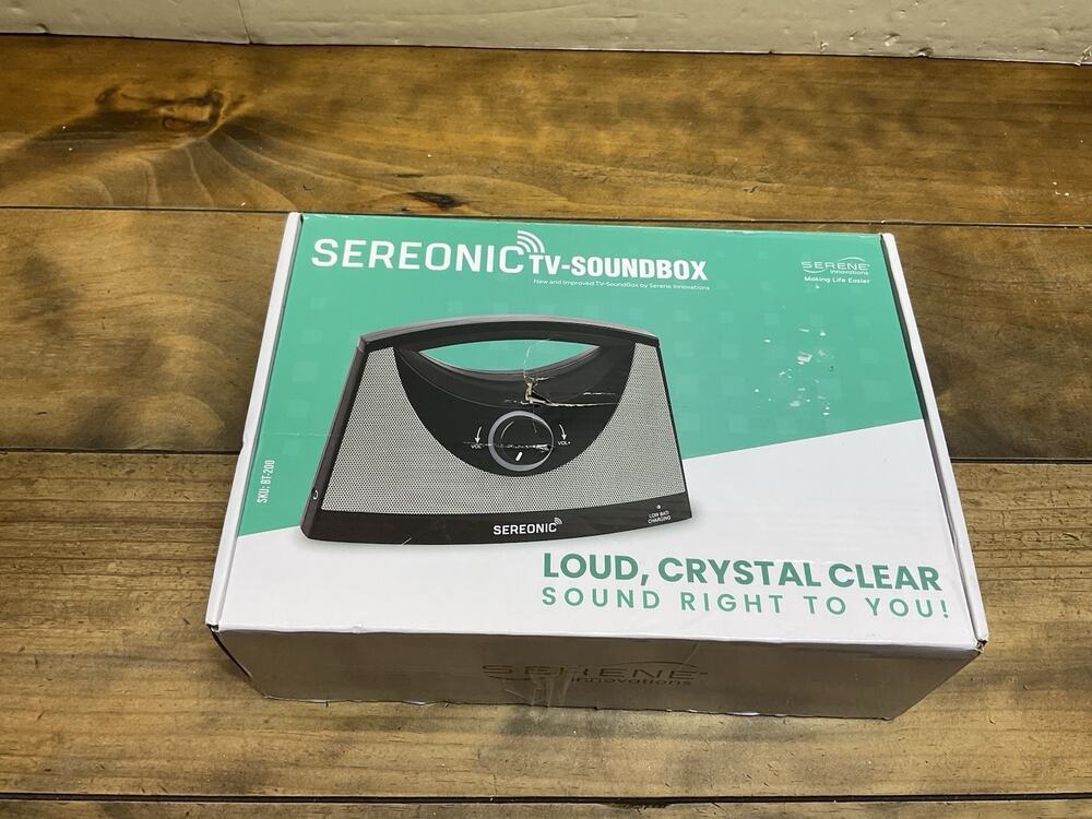 New 2019 Serene Innovations Sereonic TV-Soundbox Portable Wireless Speaker